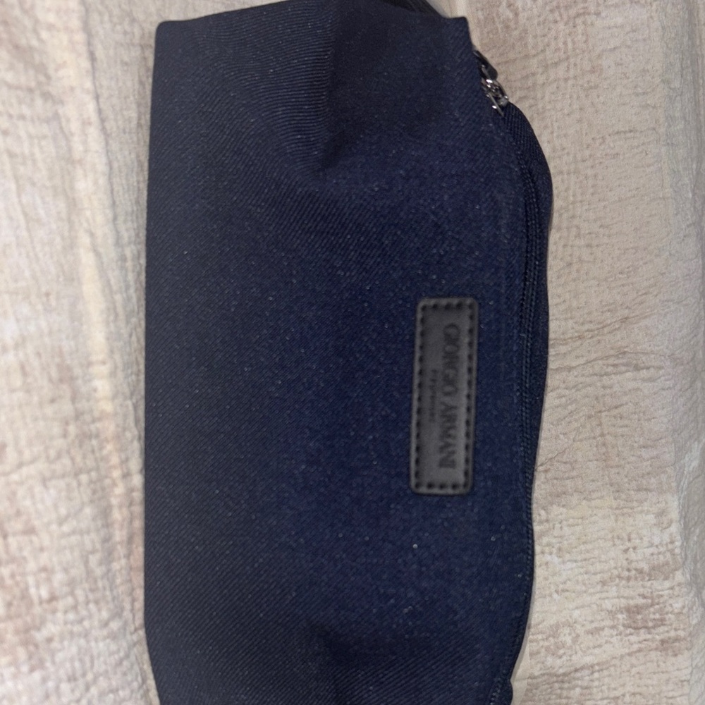 Giorgio Armani Men's Dark Blue Toiletry Bag